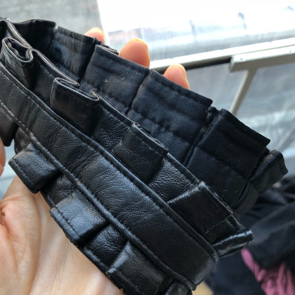 Kiki De Montparnasse leather ruffle waist belt